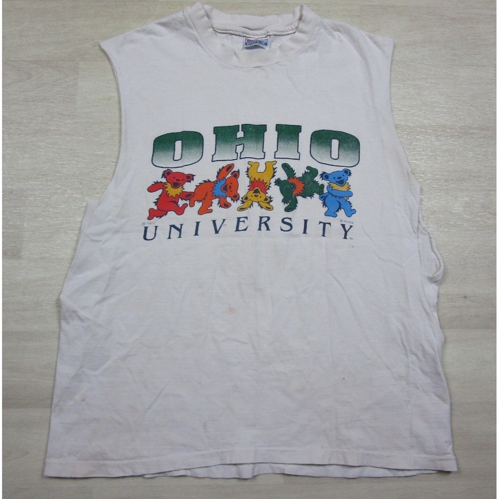 Vintage Grateful Dead Ohio University (L) T Shirt Tour Concert Cut‎ Sleeves '96